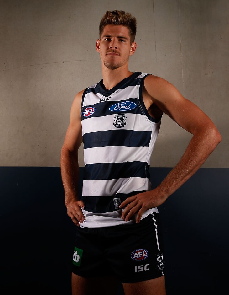 AFL 2016 Portraits - Geelong Zac Smith feels very comfortable in the blue and white hoops - ${keywords}